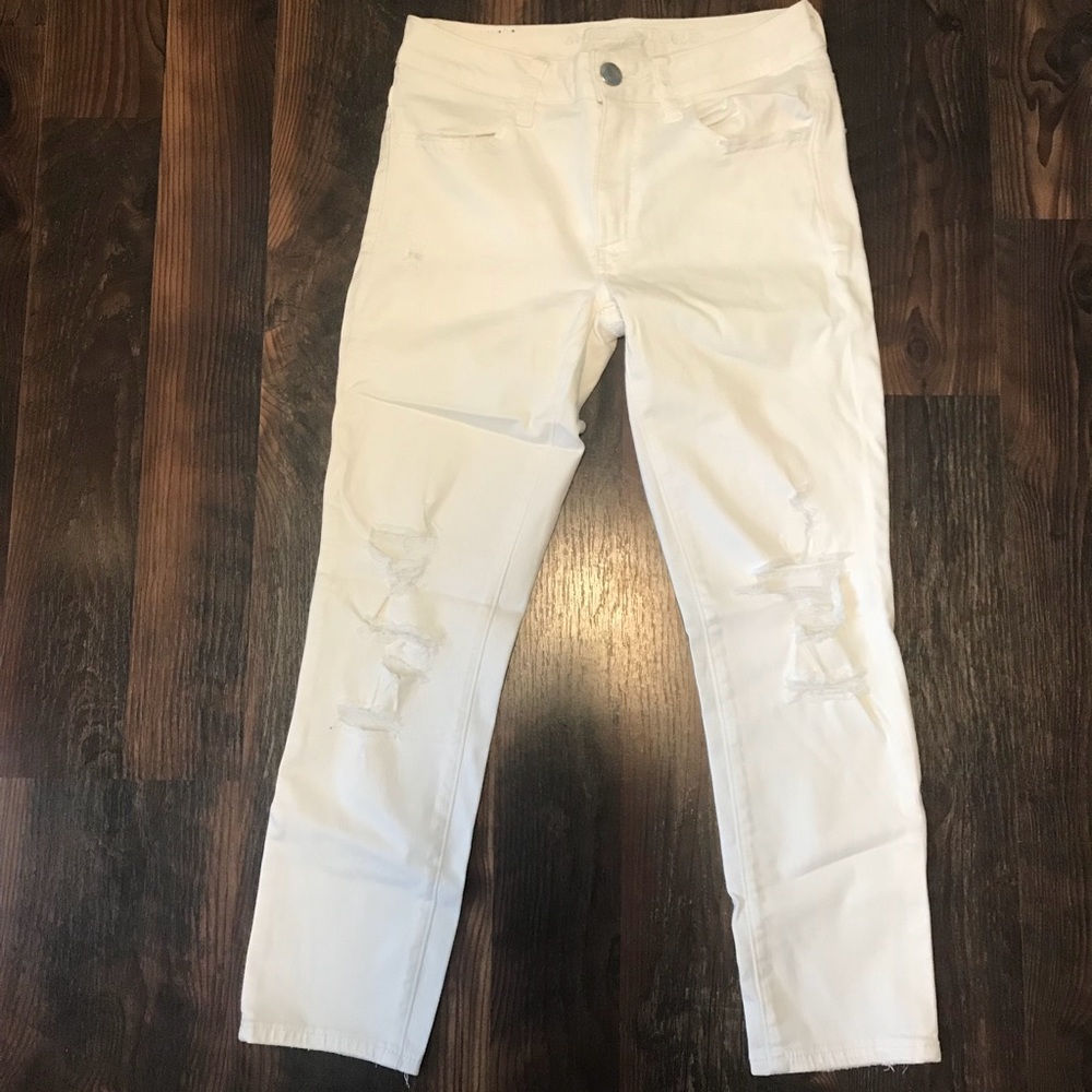 American Eagle super stretch white ankle sz 6